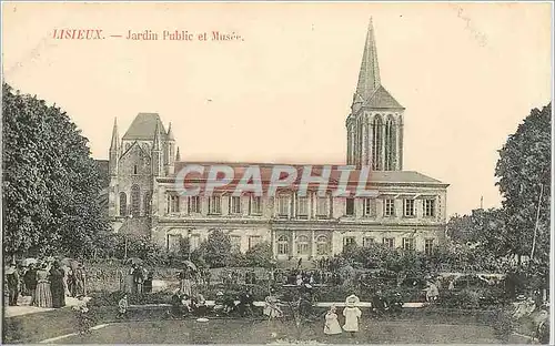 Cartes postales LISIEUX-vue Jardin Public et Musee