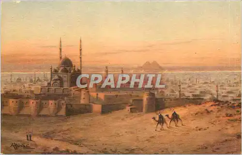 Cartes postales Tomb of the Caliphs  who ruled egypte Chameaux