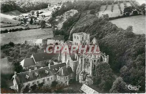 Moderne Karte HAMBYE(Manche)-Vue Aerienne29974 - de l'Abbaye et vue sur la vallee de la Sienne