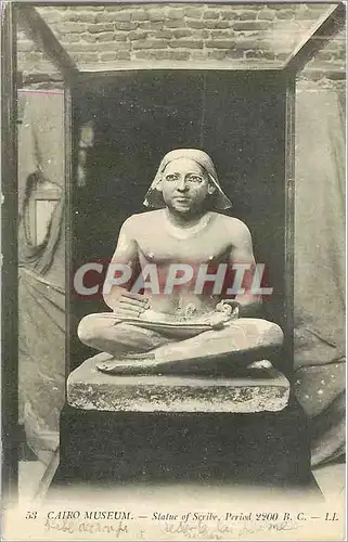 Cartes postales CAIRO MUSEUM-Statue of Scribe  period 2200 B.C