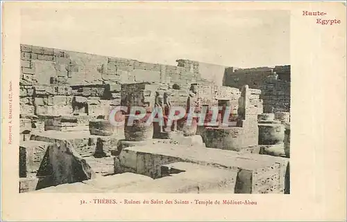 Ansichtskarte AK THEBES-Ruines du Saint des Saints-Temple de Medinet-Abou
