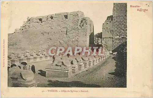 Ansichtskarte AK THEBES-Allee de Sphinx a Karnak