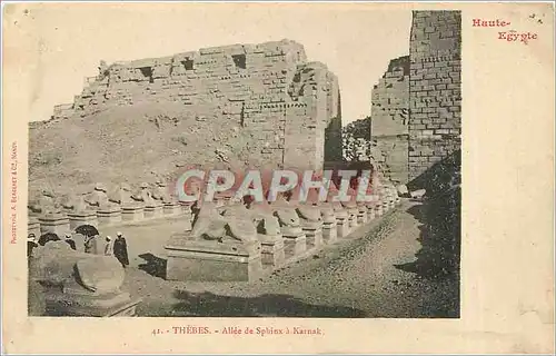 Cartes postales THEBES-Allee de Sphinx a Karnak