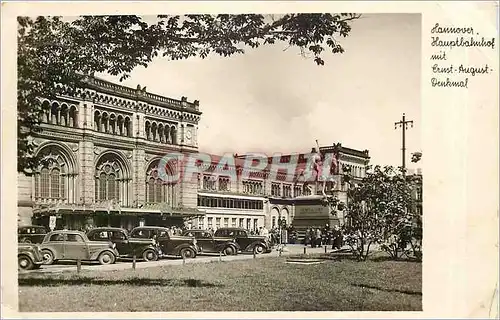 Cartes postales HANNOVER HAUPTBAHNHOF MIT ERUST-AUGUST-DENKMAL