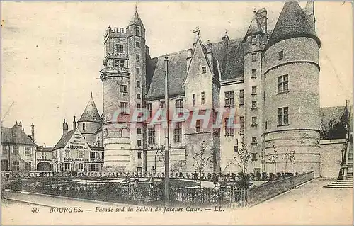 Cartes postales BOURGES-Fa�ade sud du Palais de Jacques Coeur