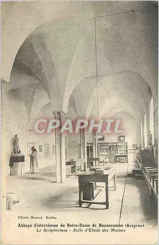 Cartes postales ABBAYE CISTERCIENNE DE NOTRE DAME DE BONNECOMBE(AVEYRON)-Le Scriptorium-Salle d'Etude des Moines