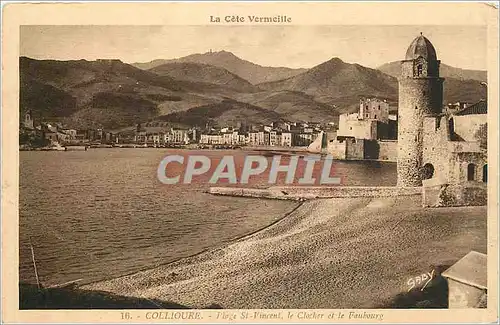 Cartes postales COLLIOURE-Plage St vincent  Le Clicher et le faubourg