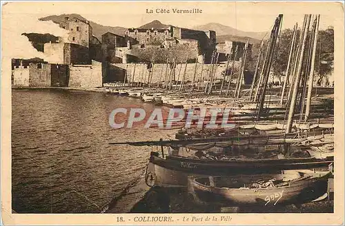 Cartes postales Collioure-Le Port de la ville Bateaux