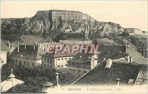 Cartes postales belfort-Le Chateau et le Lion