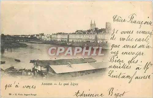 Cartes postales ANGERS-Le quai Ligny