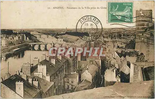 Cartes postales ANGERS-Panorama de la Ville prise du Chateau