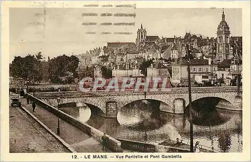 Ansichtskarte AK LE MANS-Vue Prtielle et Pont Gambetta