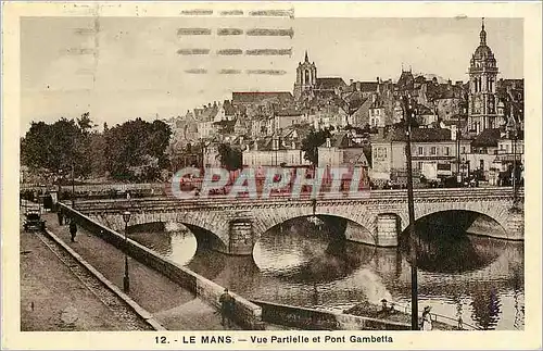 Cartes postales LE MANS-Vue Prtielle et Pont Gambetta