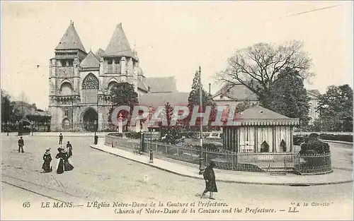 Cartes postales LE MANS-L'Eglise de Notre dame de la Couture et Perfecture