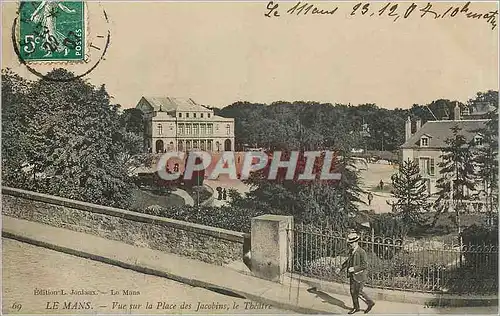 Cartes postales LE MANS-Place des jacbins le Theatre