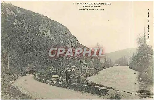 Cartes postales LA NORMANDIE PITTOESQUE-Vallee de l'Orne-Bords de l'orne a Clecy