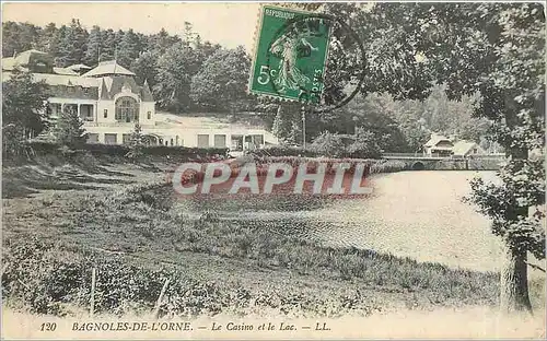 Cartes postales BAGNOLES DE L'ORNE-Le Casino et le lac