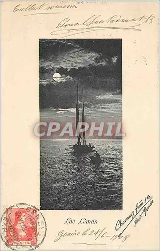 Cartes postales LAC LEMAN Bateau