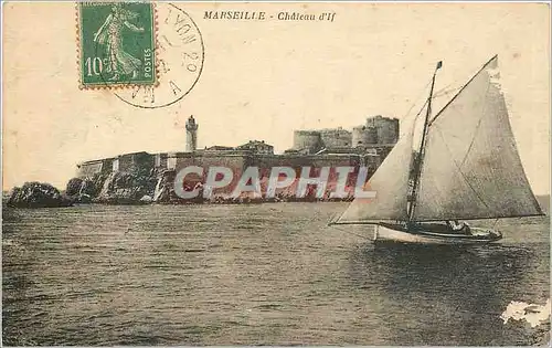 Cartes postales marseille Chateau d'If Bateau Phare