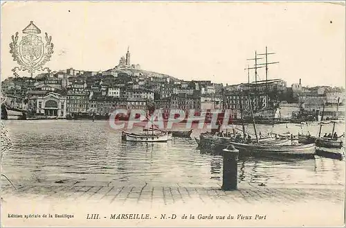 Cartes postales marseille N.D de la Gare vue du Vieux Port Bateaux