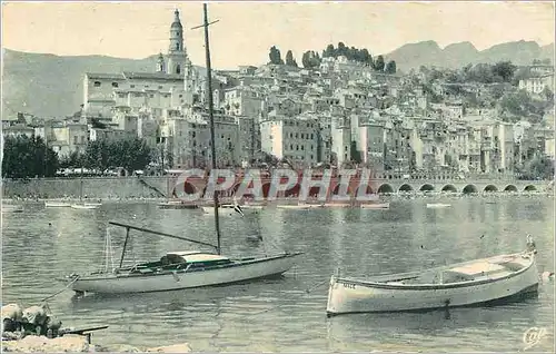 Cartes postales menton-La vieille Ville Bateaux