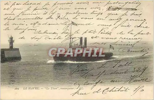 Cartes postales Le Havre Le Titan remorqueur Bateau