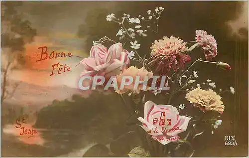 Cartes postales Bonne Fete St Jean Fleurs