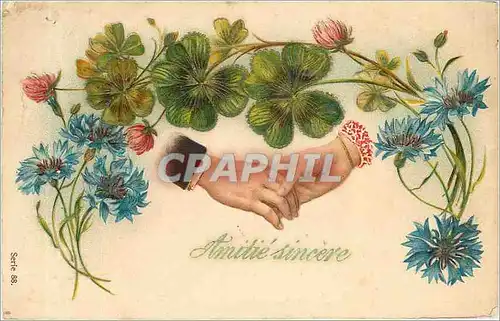 Cartes postales Amitie sincere Fleurs  Mains