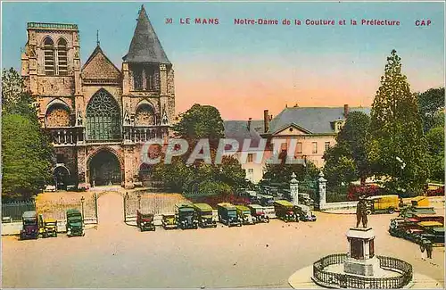 Cartes postales Le Mans Notre Dame de la Couture et la Prefecture