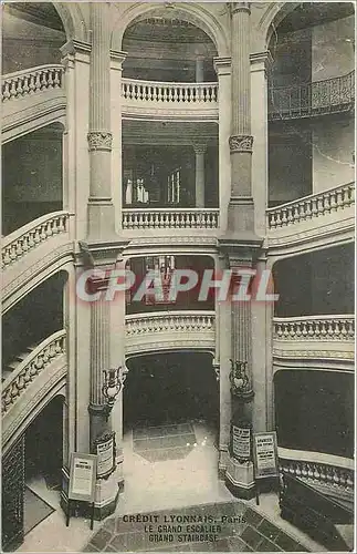 Cartes postales Credit Lyonnais Paris Le Grand Escalier Grand Staircase