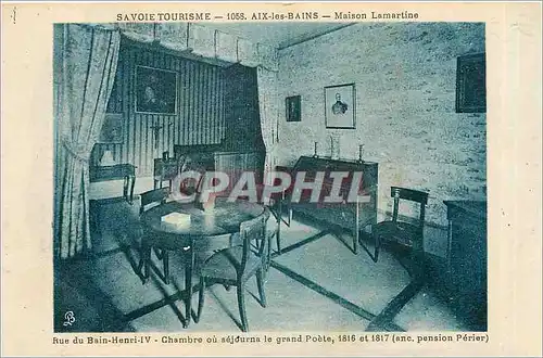 Cartes postales Savoie Tourisme Aix les Bains Maison Lamartine Rue du Bain Henri IV