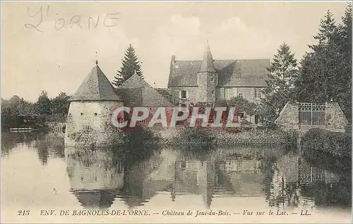Cartes postales Env de Bagnoles de l'Orne Chateau de Joue du Bois Vue sur le Lac