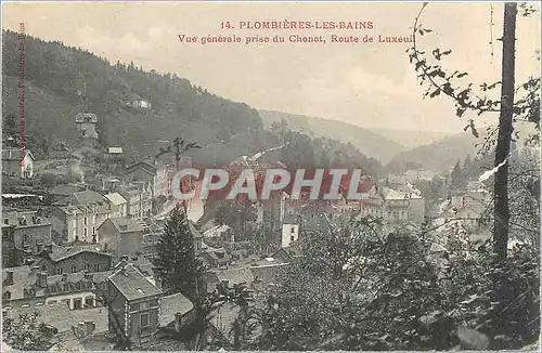 Cartes postales Plombieres les Bains Vue generale prise du Chonot Route de Luxeuil