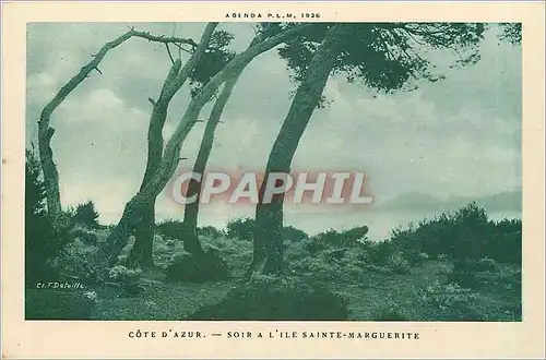 Cartes postales Cote d'Azur Soir a l'Ile Sainte Marguerite