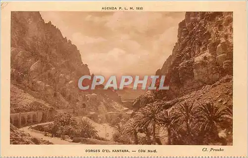 Cartes postales Gorges d'El Kantara Cote Nord