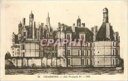Cartes postales Chambord Aile Francois 1er