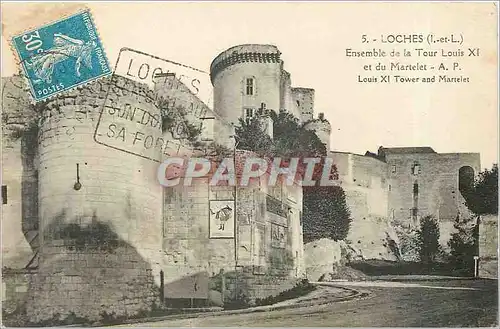 Cartes postales Loches L et L Ensemble de la Tour Louis XI et du Martelet