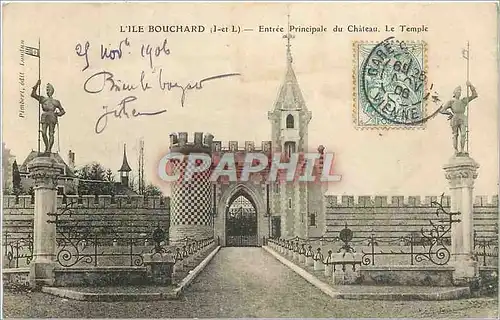 Ansichtskarte AK L'Ile Bouchard L et L Entree Principale du Chateau Le Temple