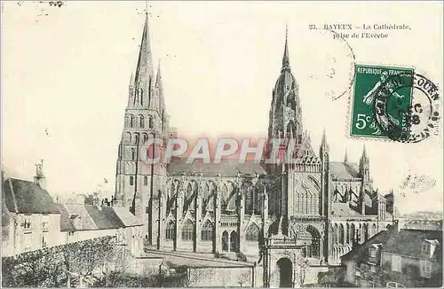 Ansichtskarte AK Bayeux La Cathedrale prise de l'Eveche