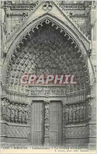 Ansichtskarte AK Amiens Cathedrale Le Grand Portail