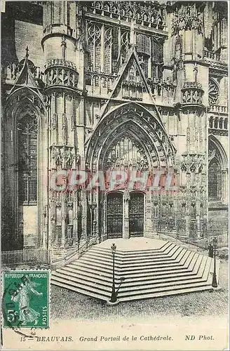 Ansichtskarte AK Beauvais Grand Portail de la Cathedrale