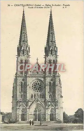 Cartes postales Chateauroux Indre Eglise St Andre Facade