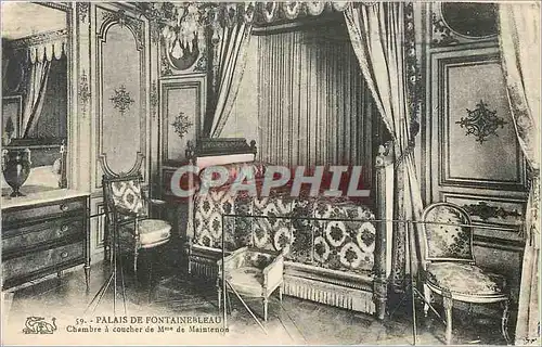 Cartes postales Palais de Fontainebleau Chambre a coucher de Mme de Maintenois