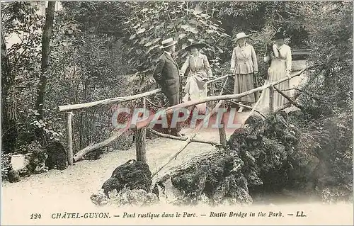 Ansichtskarte AK Chatel Guyon Pont rustique dans le Parc