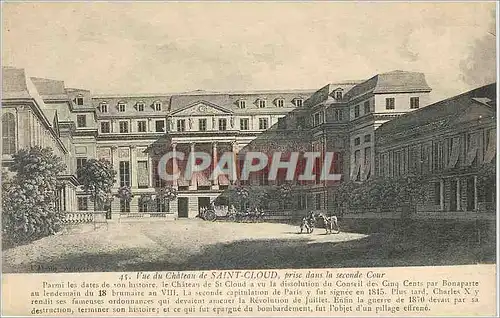 Cartes postales Vue du Chateau de Saint Cloud prise dans la seconde Cour