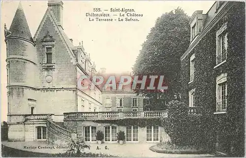 Ansichtskarte AK Saint Aignan Chateauvieux Le Chateau La Terrasse Le Safran