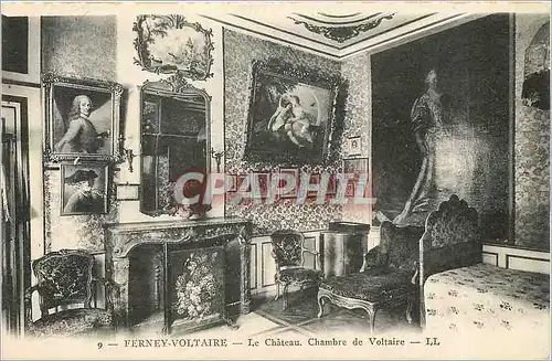 Cartes postales Ferney Voltaire Le chateau Chambre de Voltaire