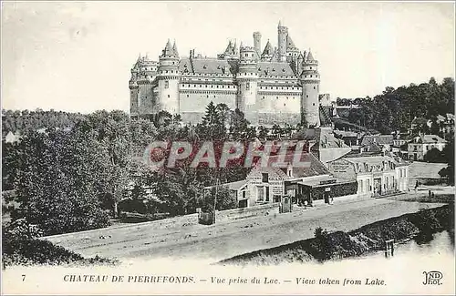 Ansichtskarte AK Chateau de Pierrefonds Vue prise du Lac