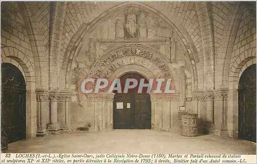 Ansichtskarte AK Loches Eglise Saint Ours jadis Collegiale Notre Dame