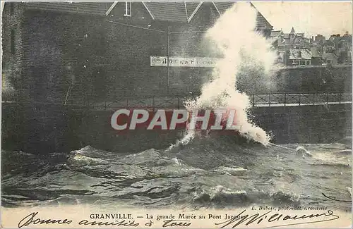 Ansichtskarte AK Granville La grande Maree au Pont Jacques